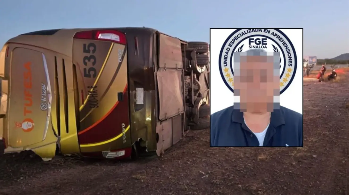Detienen a Joel N, el chofer de Tufesa responsable del fatal accidente en la carretera Guaymas–Hermosillo