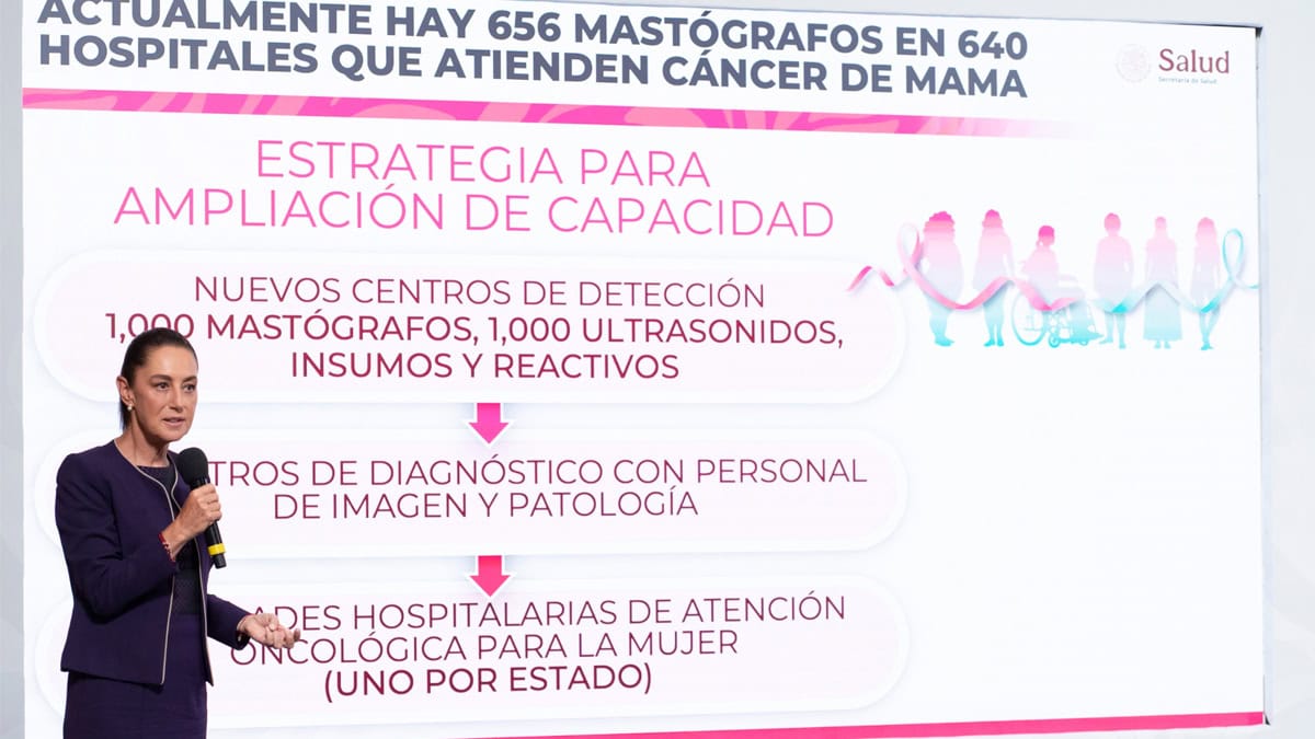 Refuerza Sheinbaum lucha contra el cáncer de mama