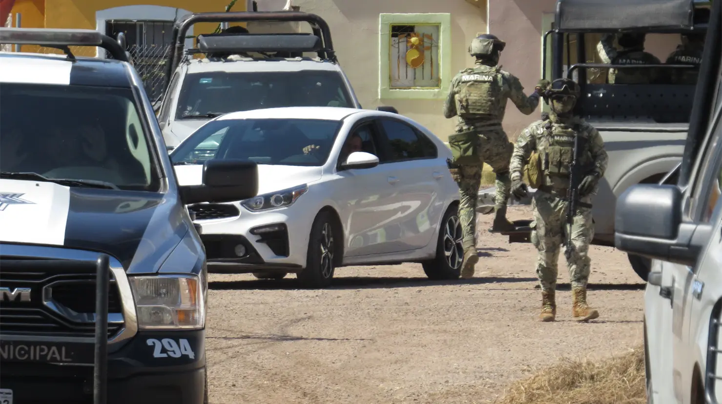 Capturan a dos durante operativo en la Nueva Palmira de Ciudad Obregón