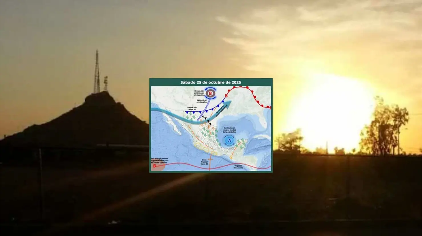 Clima en Hermosillo hoy 25 de octubre; frente frío baja las temperaturas mínimas