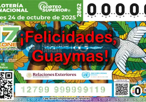 Guaymas está de suerte: cae segundo premio de la Lotería Nacional Guaymas está de suerte: cae segundo premio de la Lotería Nacional