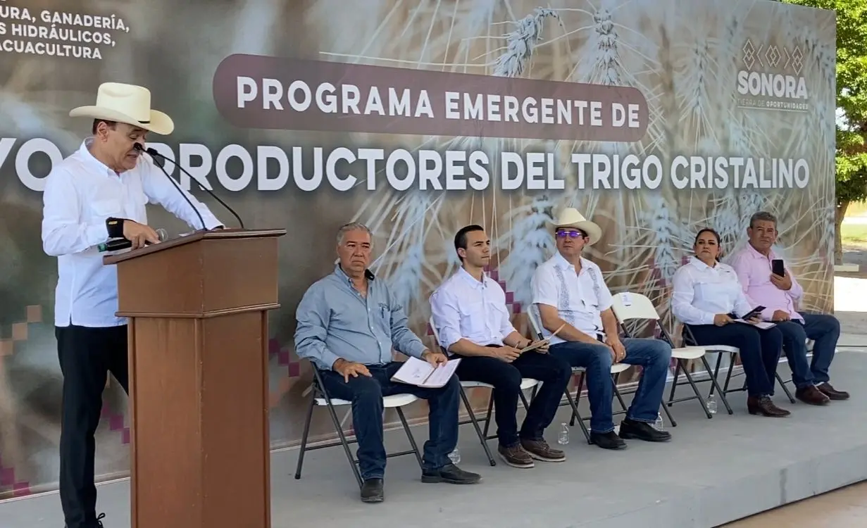 Apoya Alfonso Durazo al campo sonorense con incentivo al trigo entregado en Navojoa