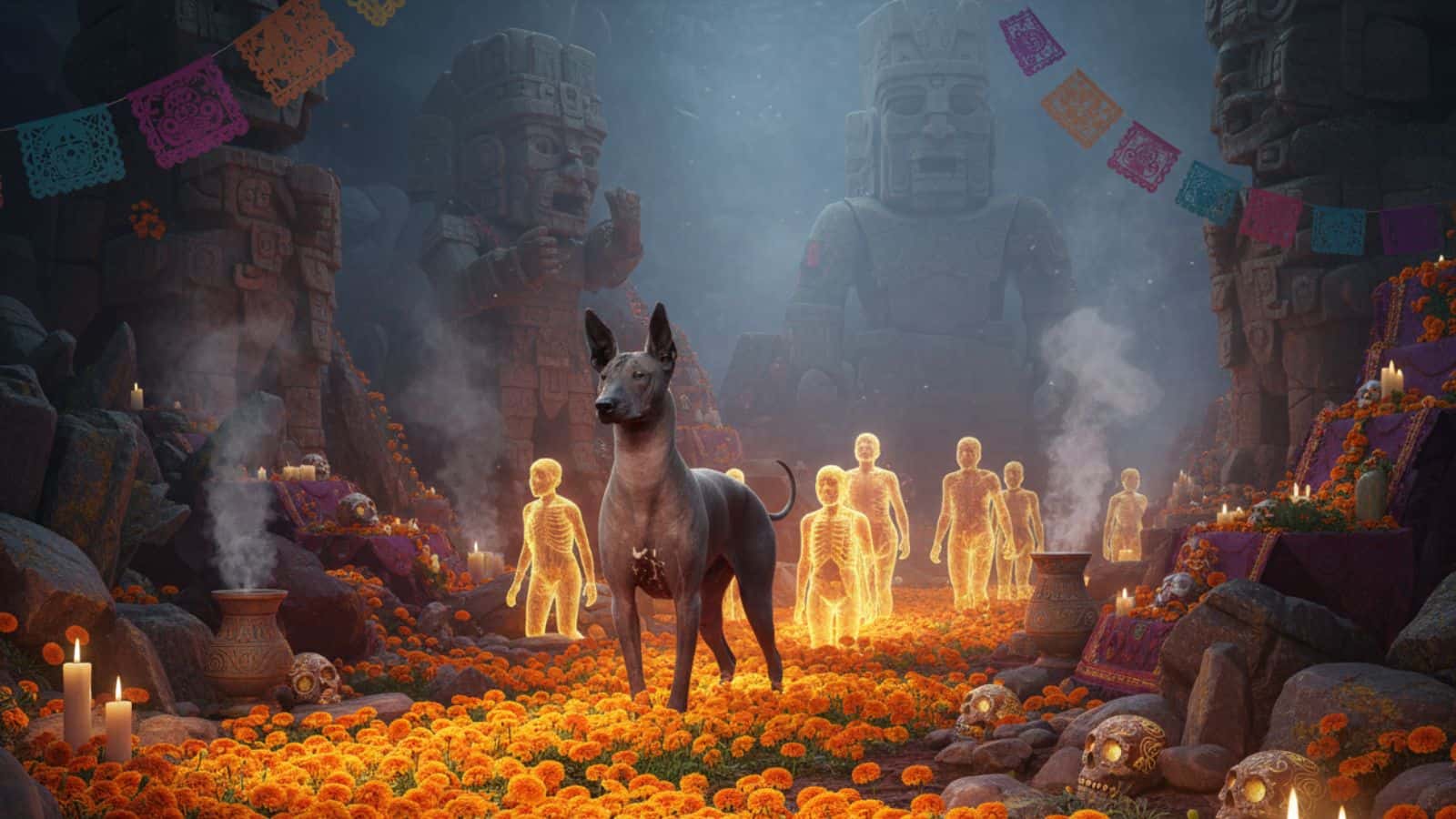 Xoloitzcuintle, el perro del inframundo y su papel en el Día de Muertos