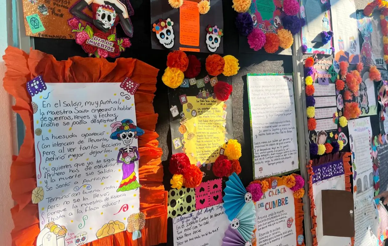 En muchas escuelas los alumnos se suman a la tradición escribiendo creativas composiciones.