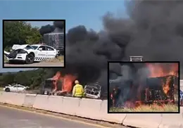 Tráiler choca contra patrullas de la Guardia Nacional en la autopista Mazatlán–Culiacán Tráiler choca contra patrullas de la Guardia Nacional en la autopista Mazatlán–Culiacán