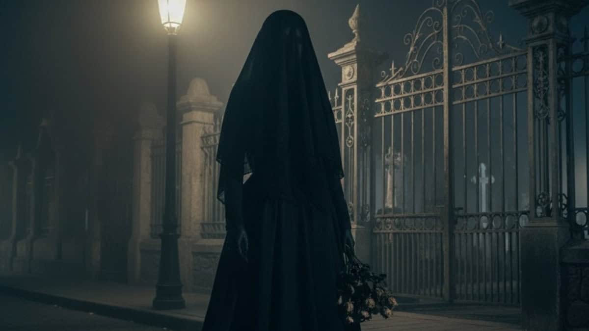 VIDEO | ¡Qué miedo! Captan a una mujer fantasma o alma en pena dentro de una tumba