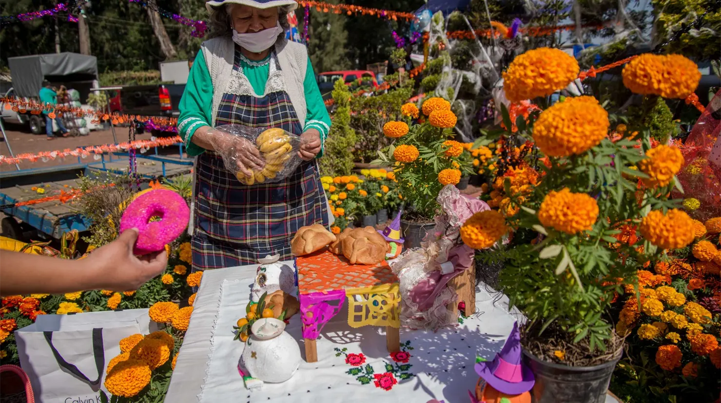 Cuidad de las flores para día de muertos