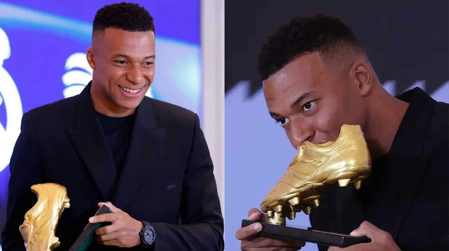 El delantero francés recibe su primera Bota de Oro.