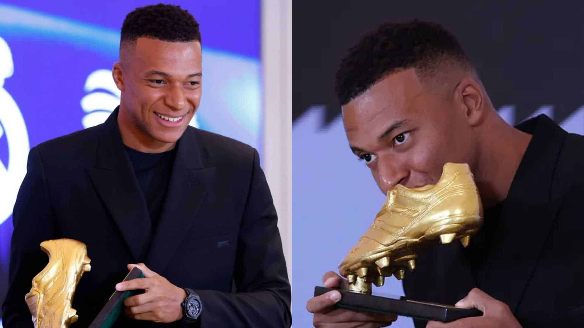 Mbappé recibe su primera Bota de Oro y agradece al Real Madrid: Es imposible ganar este premio sin el equipo