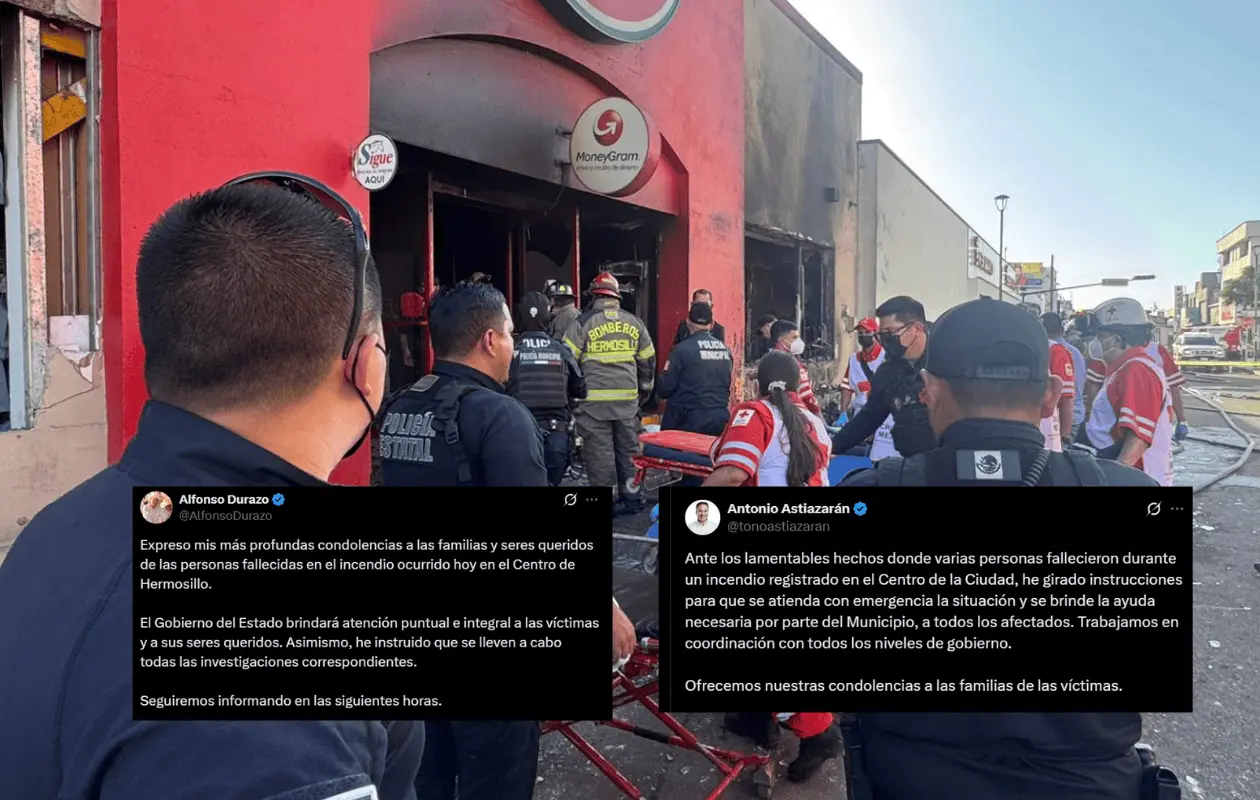 El gobernador de Sonora y el presidente municipal de Hermosillo expresaron condolencias a familiares de fallecidos.