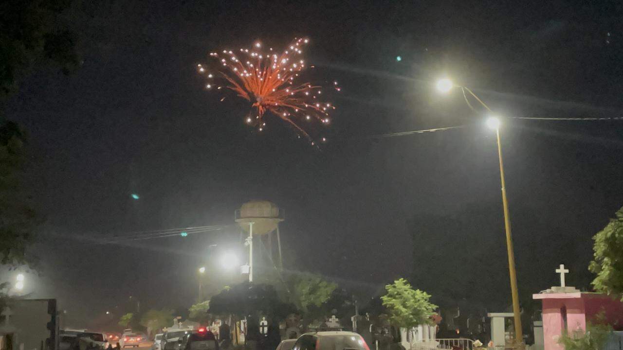 Sigue uso de pirotecnia en panteones de Cajeme; hay 2 personas detenidas