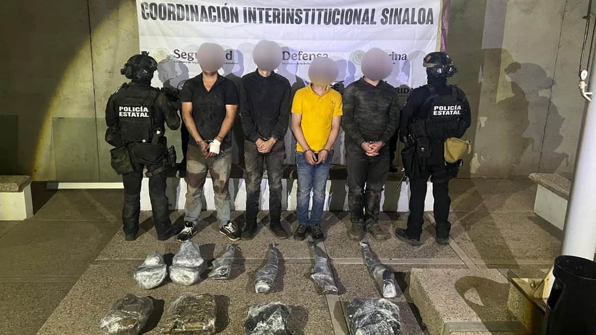Identifican a los detenidos tras el enfrentamiento en Guasave; iban bien apertrechados