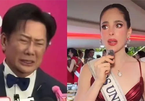 Nawat Itsaragrisil rompe en llanto y ofrece disculpas tras polémica con Fátima Bosch en Miss Universo 2025