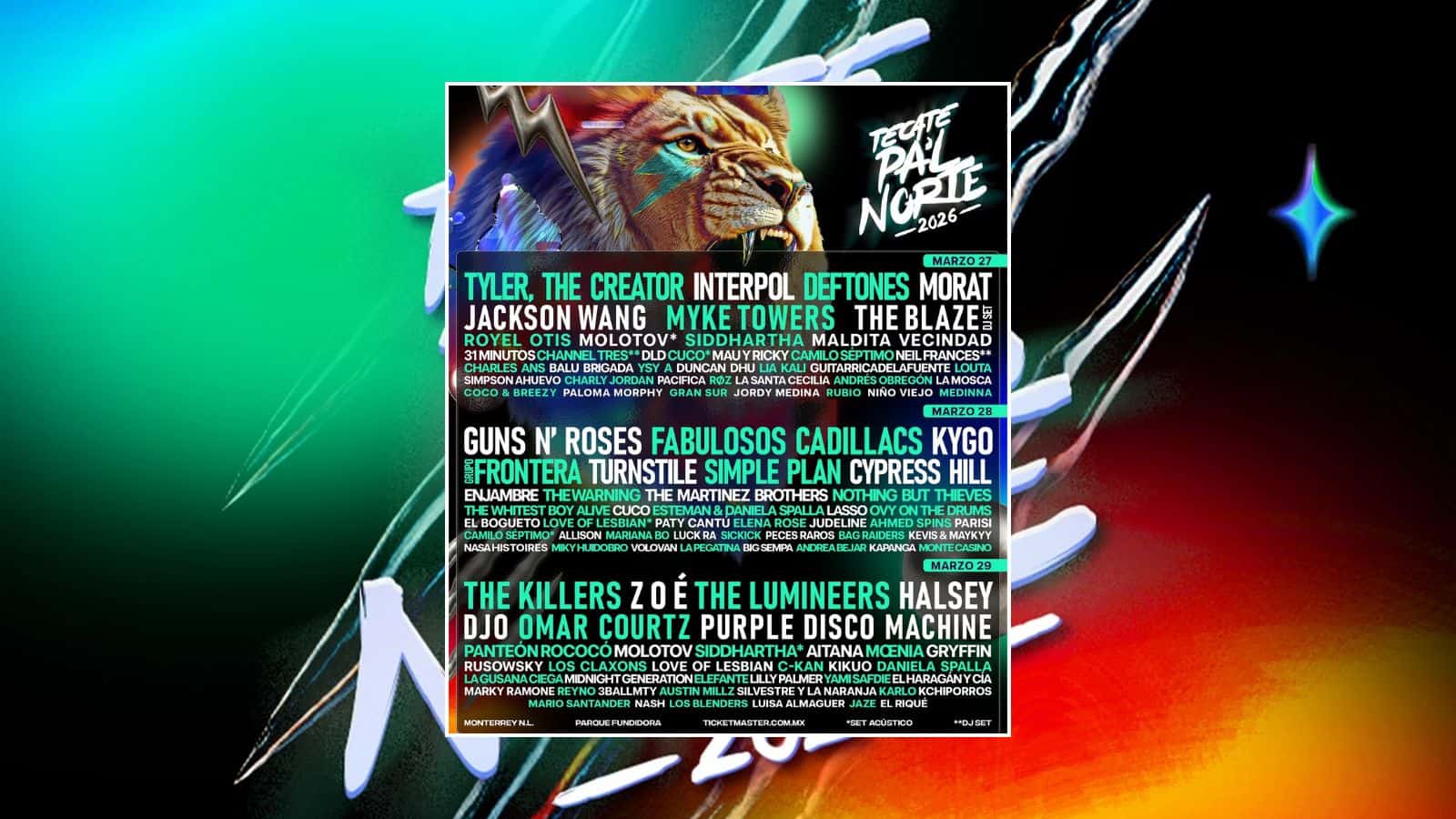 Tecate Pal Norte 2026: Conoce el lineup oficial completo, fechas y venta de boletos
