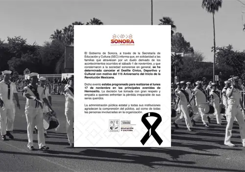 Cancelan desfile cívico de la Revolución Mexicana por respeto a víctimas del incendio en Waldo´s Cancelan desfile cívico de la Revolución Mexicana por respeto a víctimas del incendio en Waldo´s