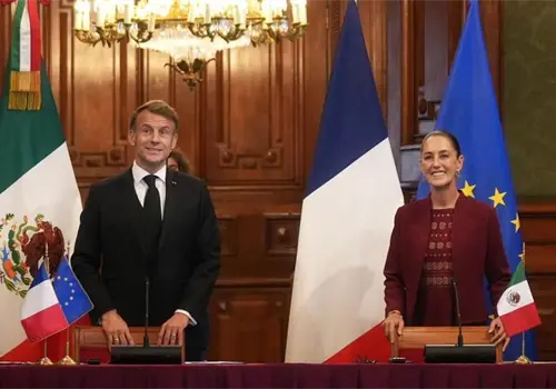 Claudia Sheinbaum recibe al presidente de Francia, ¿de qué fue de lo que hablaron? Claudia Sheinbaum recibe al presidente de Francia, ¿de qué fue de lo que hablaron?