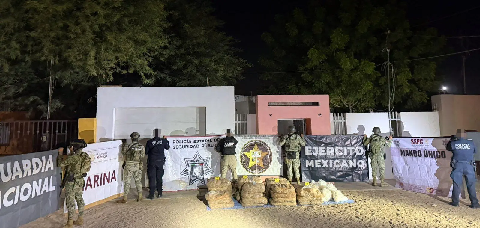 Operativo de cateo en Sonora culmina con decomiso de narcóticos