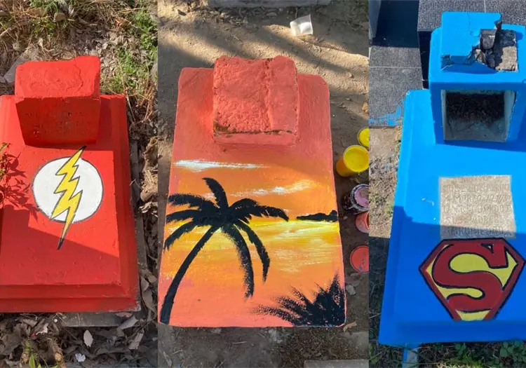 Pintor rescata las tumbas de "los olvidados" en panteón de Nayarit