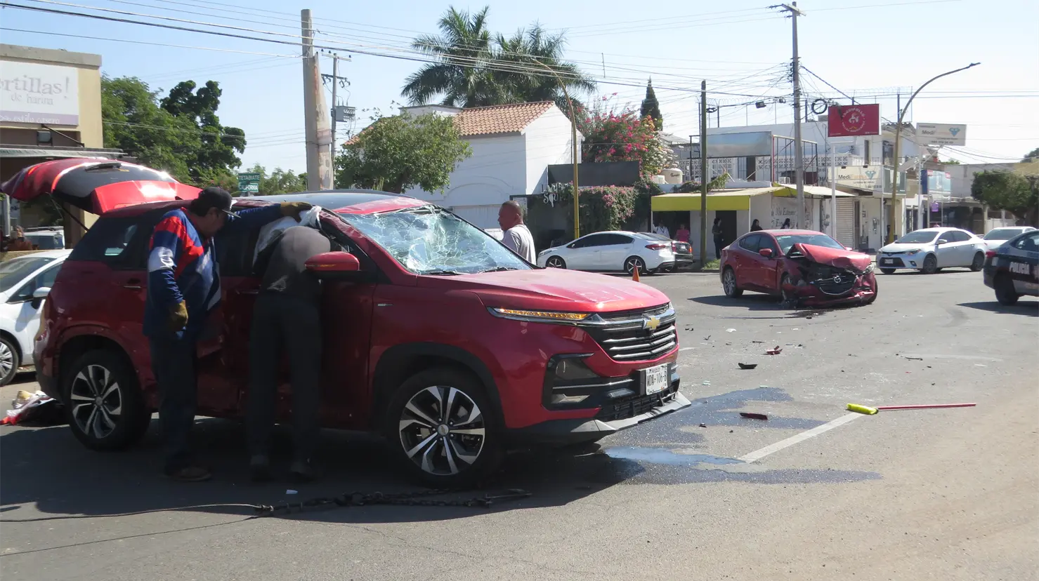 Fuerte choque al norte de Ciudad Obregón