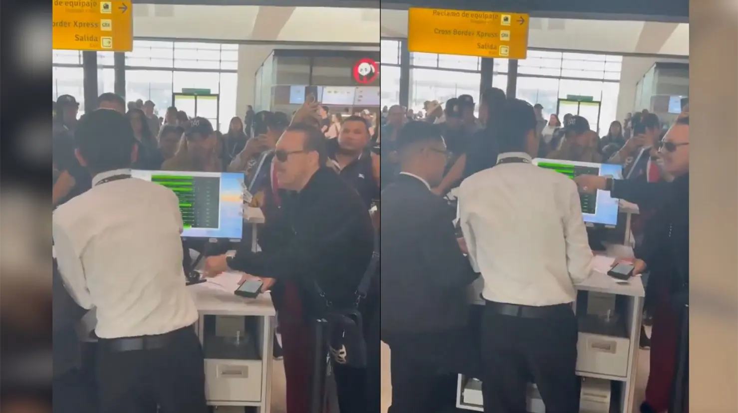 VIDEO | Julio Preciado causa polémica al gritarle a empleados en el Aeropuerto de Tijuana