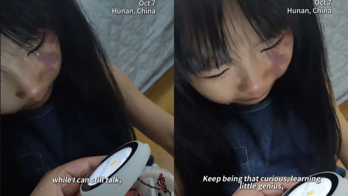 VIDEO | Niña china se vuelve viral tras llorar por su robot educativo con IA