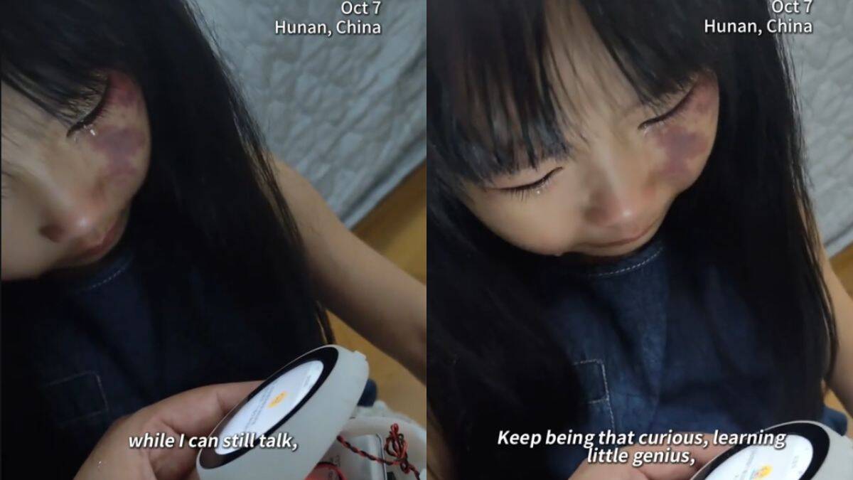 VIDEO | Niña china se vuelve viral tras llorar por su robot educativo con IA