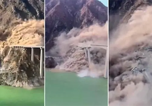 VIDEO | Momento en que colapsa puente de 758 metros en China; tenía pocos meses inaugurado VIDEO | Momento en que colapsa puente de 758 metros en China; tenía pocos meses inaugurado