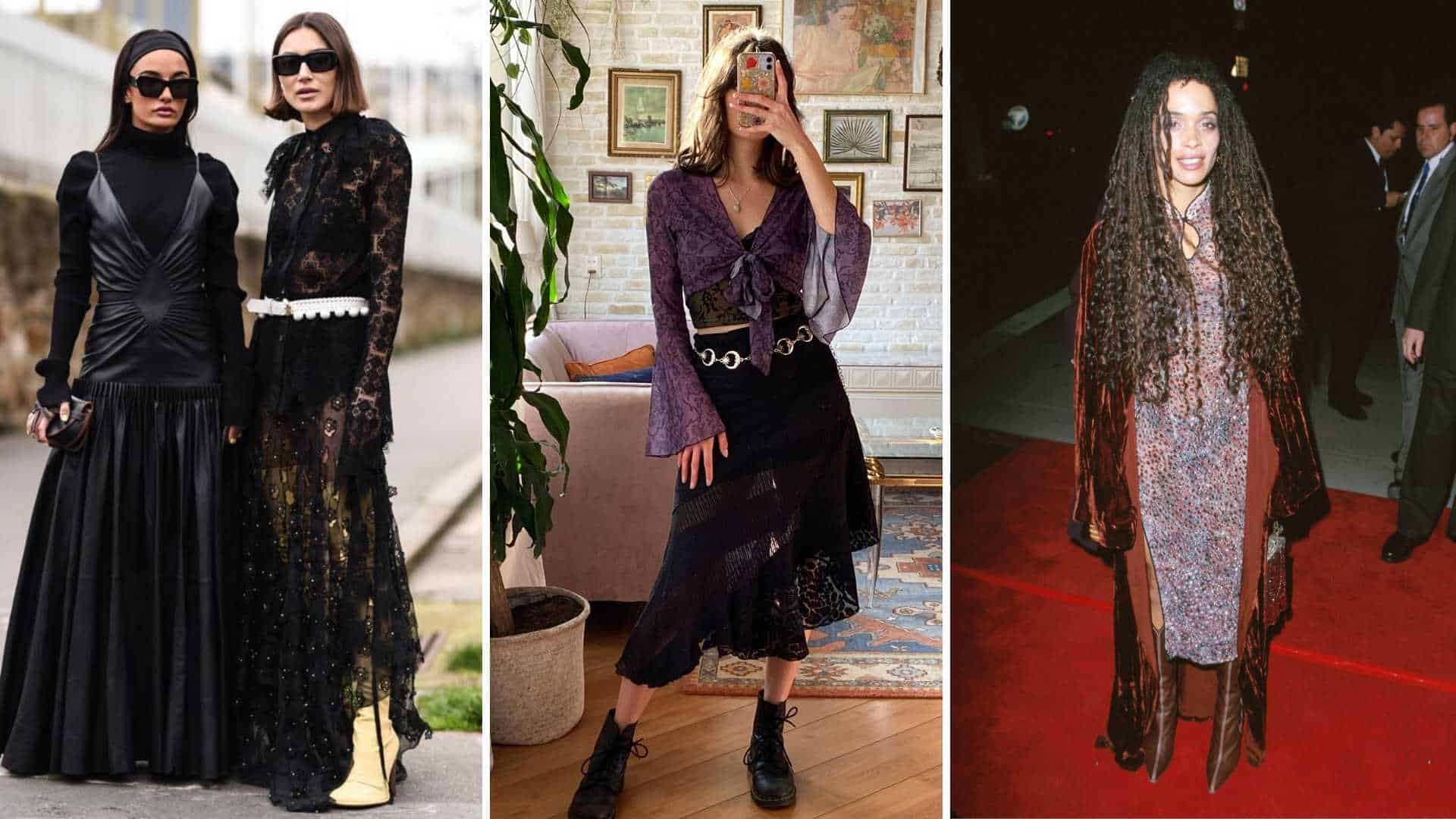 Viste a la moda con el estilo Whimsigoth, combinando elementos góticos y fantasía