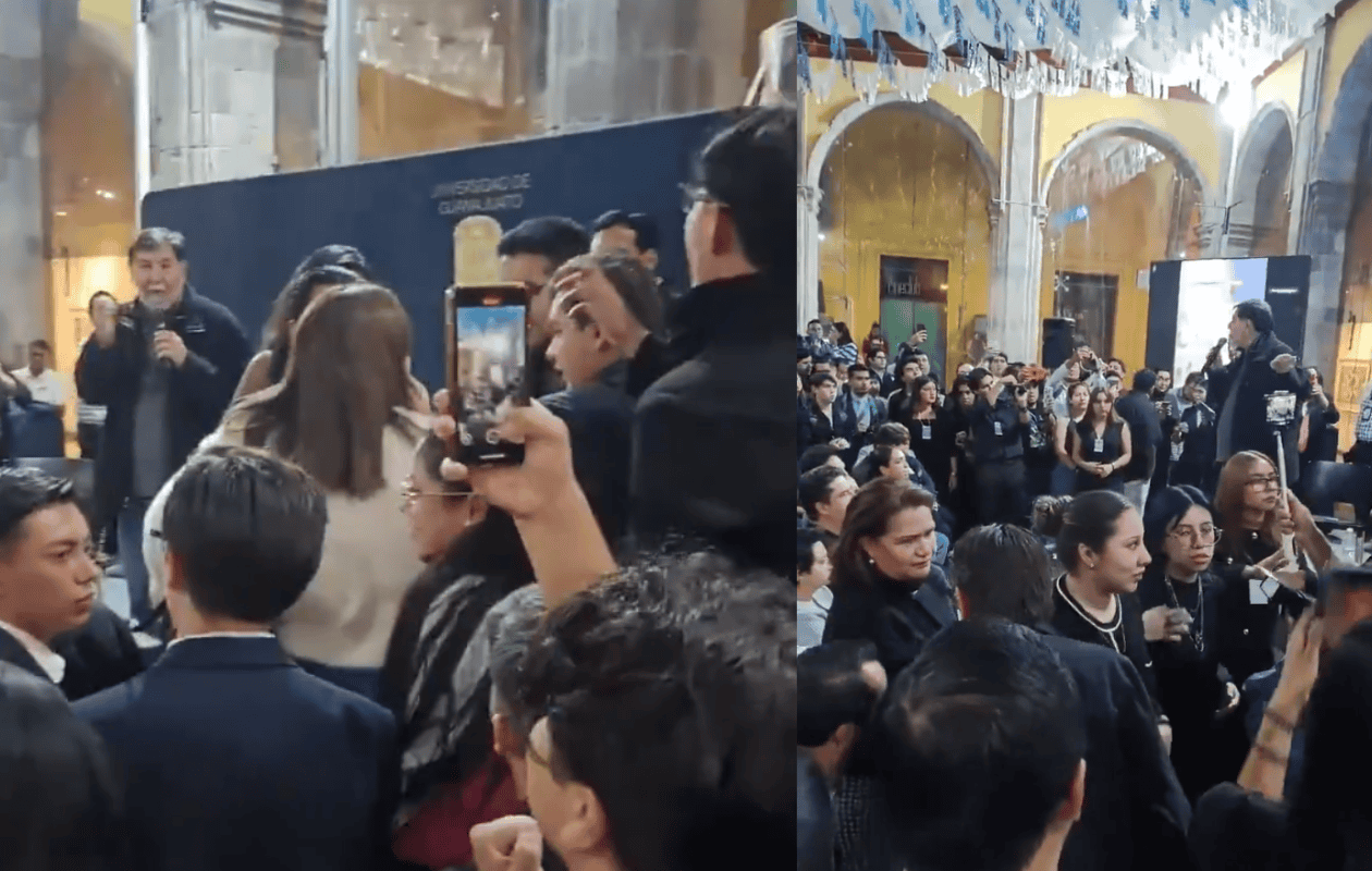 Estudiantes corren a Gerardo Fernández Noroña de la Universidad de Guanajuato