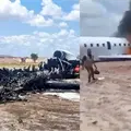 Avión oficial se incendia tras salirse de la pista en el Congo; funcionarios logran evacuar a tiempo Avión oficial se incendia tras salirse de la pista en el Congo; funcionarios logran evacuar a tiempo