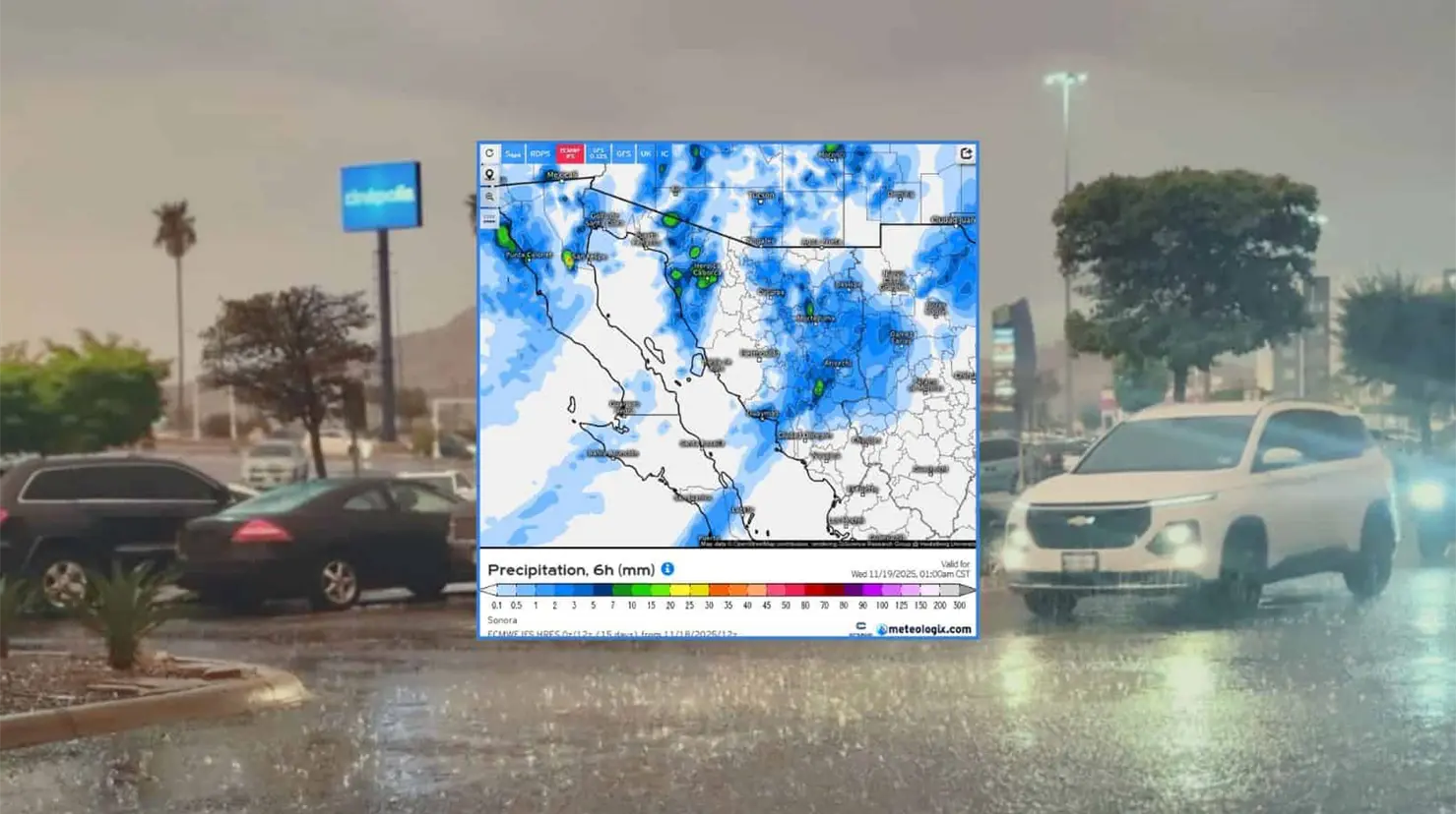 Clima en Hermosillo hoy 19 de noviembre; se prevé lluvia hoy en la capital sonorense