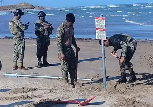 Gringos se apoderan de playa en Tamaulipas; la Marina les derriba sus "sueños"