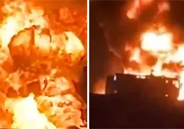 VIDEO | Camión  con 46 peregrinos choca con pipa de gasolina en Arabia Saudita. Uno sobrevivió