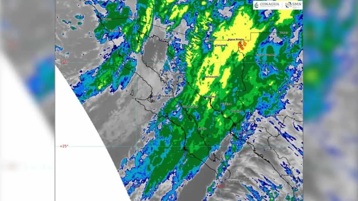 Lluvias ligeras continuarán en Sonora durante la noche y madrugada del miércoles