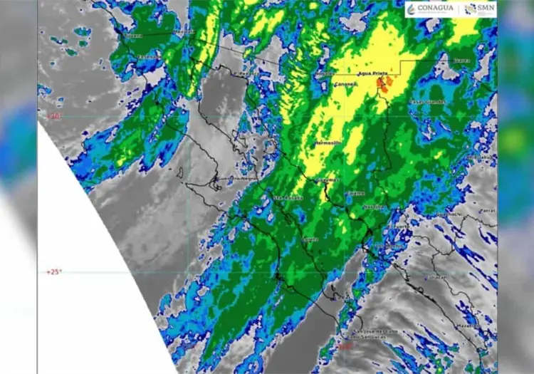 Lluvias ligeras continuarán en Sonora durante la noche y madrugada del miércoles