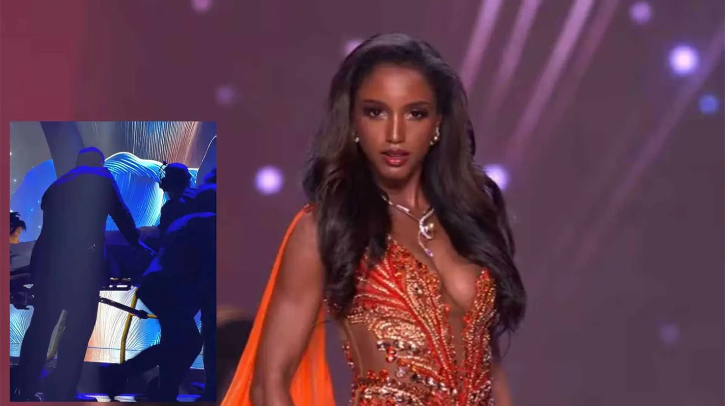 Miss Jamaica sufre fuerte caída durante la preliminar de Miss Universo 2025 en Tailandia