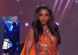 Miss Jamaica sufre fuerte caída durante la preliminar de Miss Universo 2025 en Tailandia