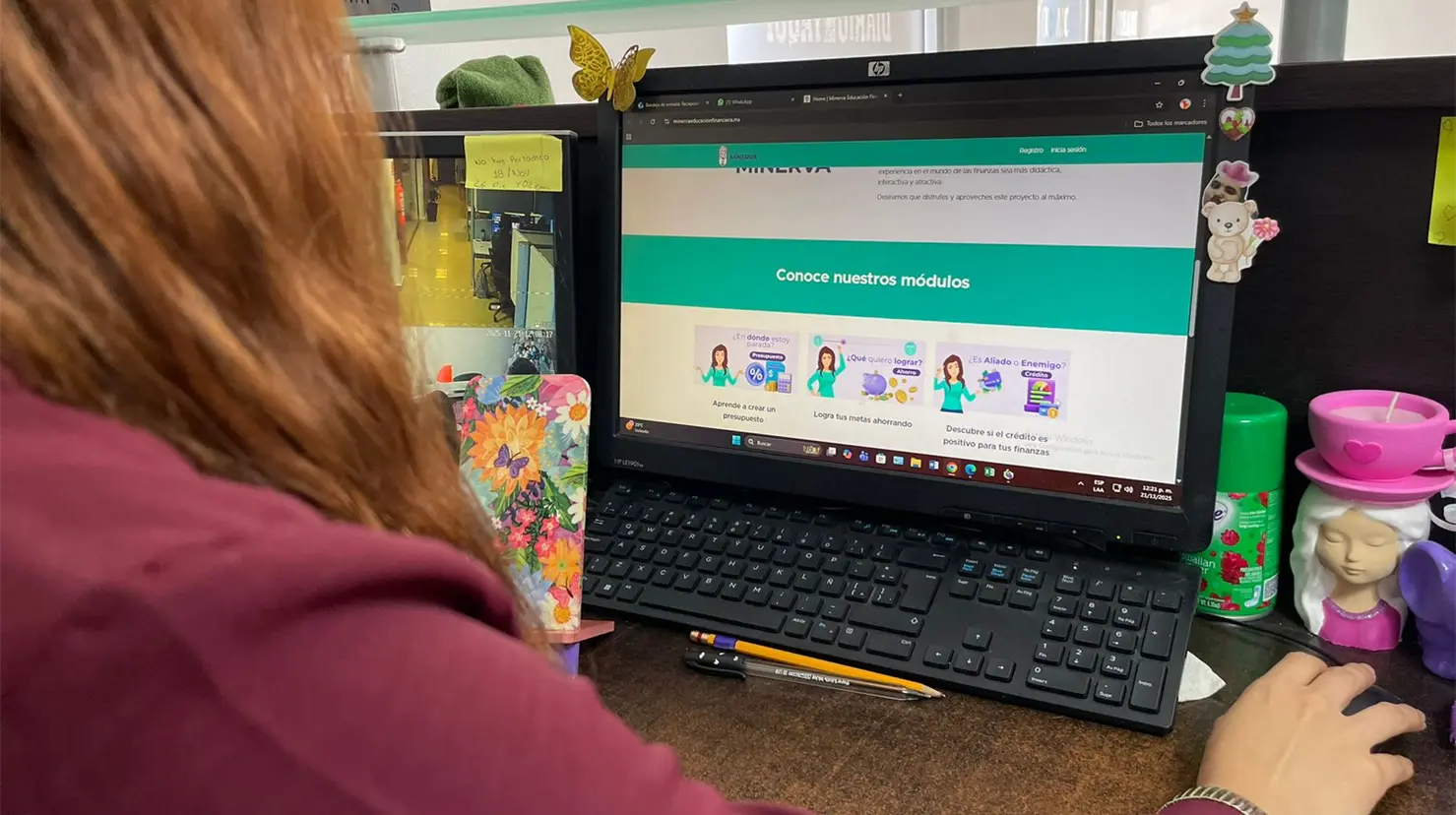 El Proyecto Minerva cuenta con diferentes contenidos y material interactivo para que las mujeres mejoren su salud financiera