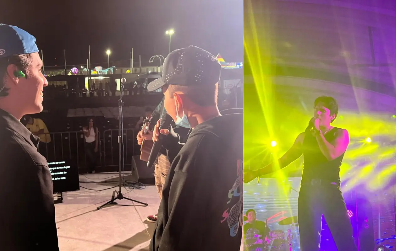 Tadeo tuvo oportunidad de asistir a la prueba de sonido del grupo y se animó a cantar 22:57.