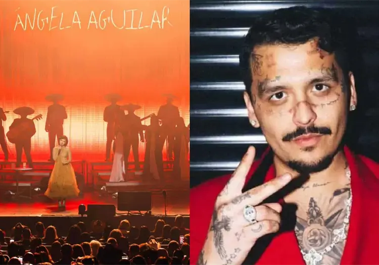 Nodal presume merch de Ángela Aguilar en su concierto de Tucson