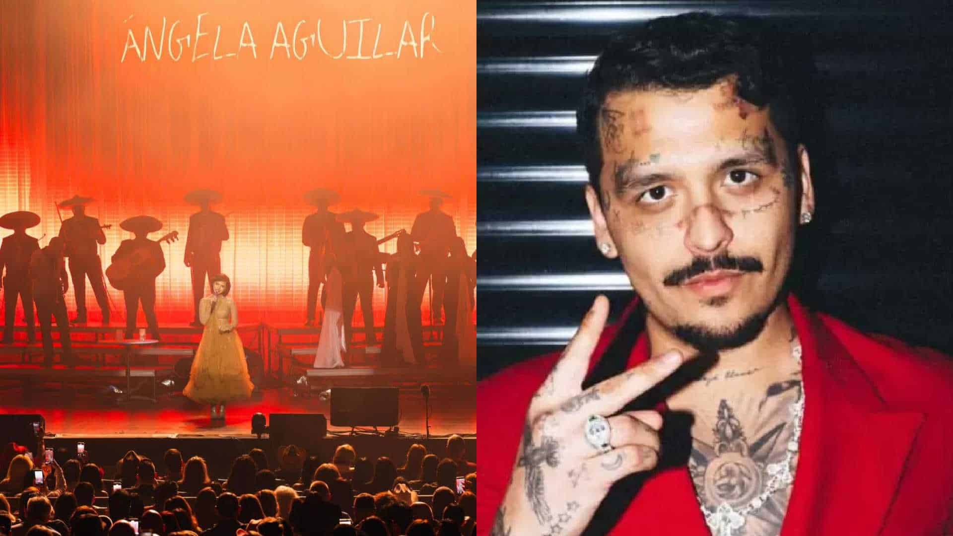 Nodal presume merch de Ángela Aguilar en su concierto de Tucson