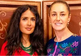 Claudia Sheinbaum se reúne con Salma Hayek en Veracruz