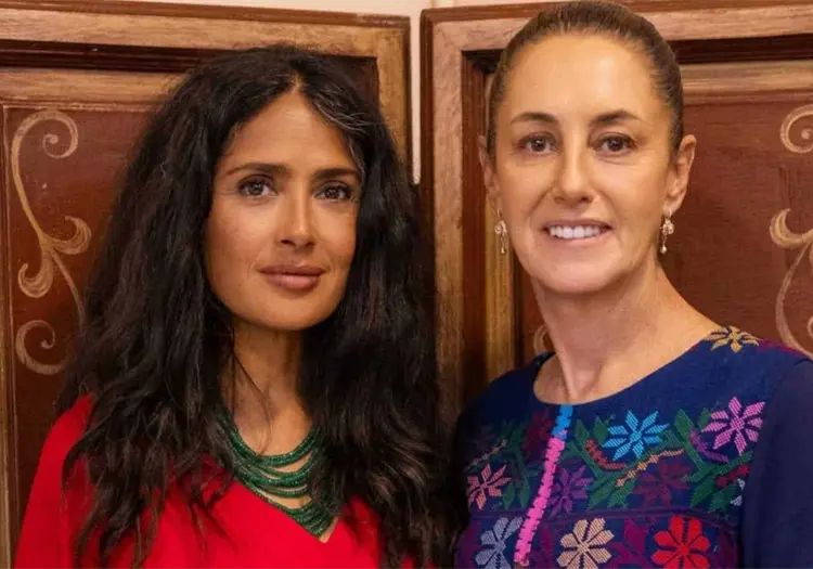 Sheinbaum comparte reúnion con Salma Hayek en Veracruz y celebra su aporte al cine