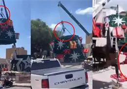 VIDEO | Hombre muere aplastado por enorme árbol de Navidad en Brasil; hay un herido