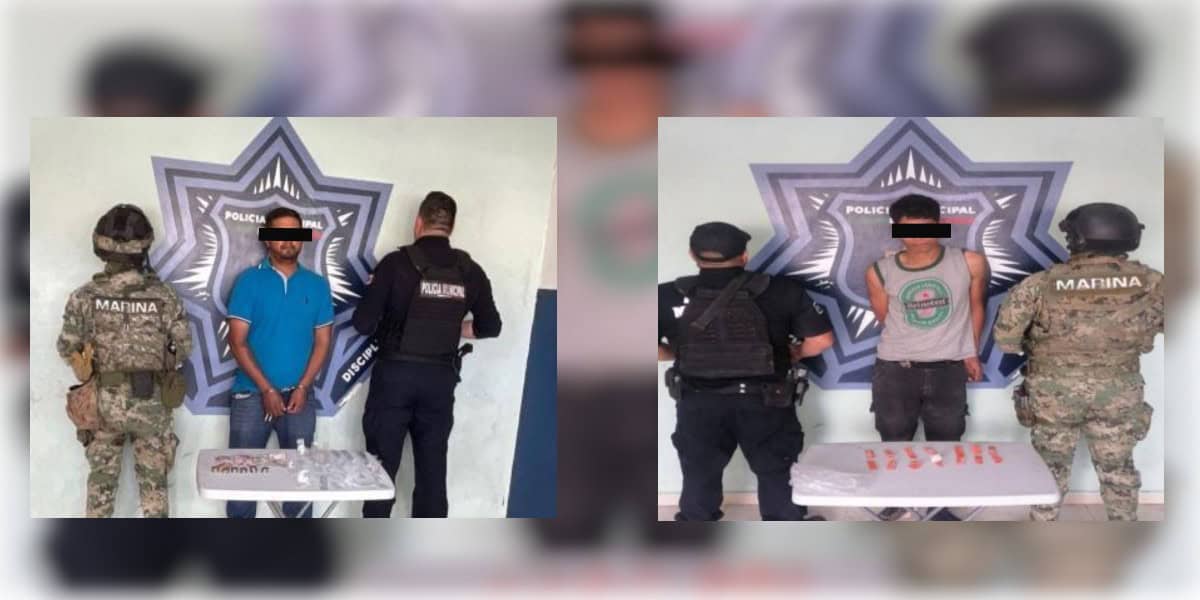 Caen dos tipos con droga tras operativo en Cajeme