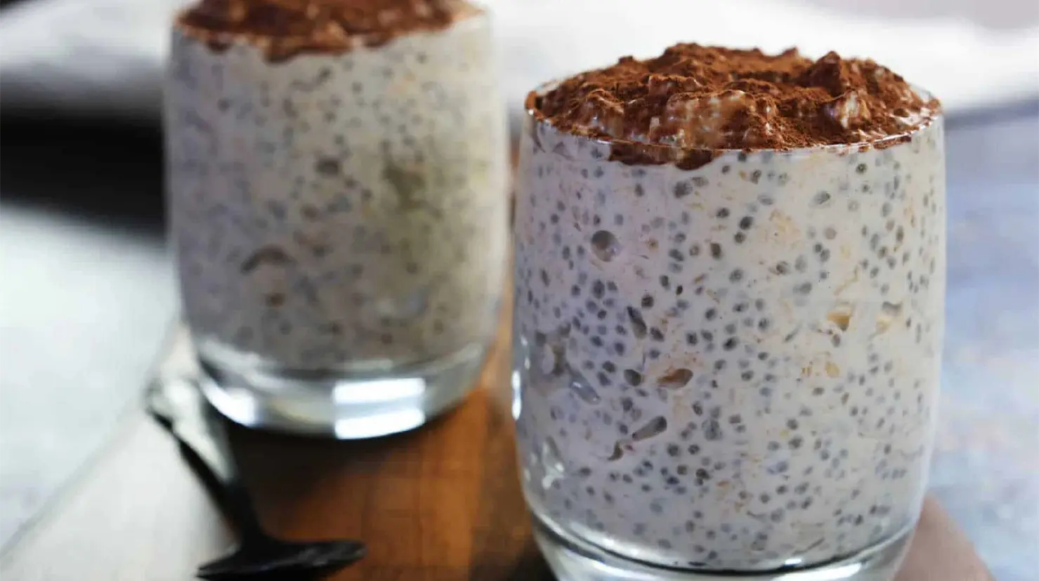 Receta más fácil y sabrosa para tu desayuno: Avena nocturna con Chía y Leche Vegetal