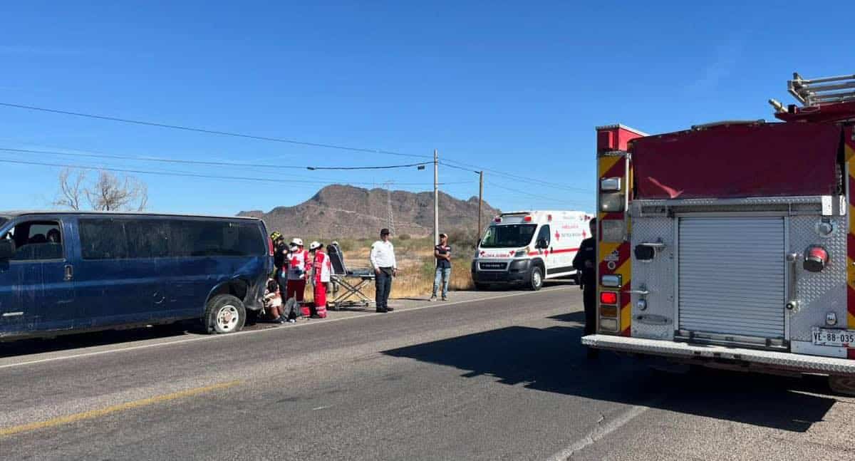Se lesionan 16 jornaleros por accidente vial