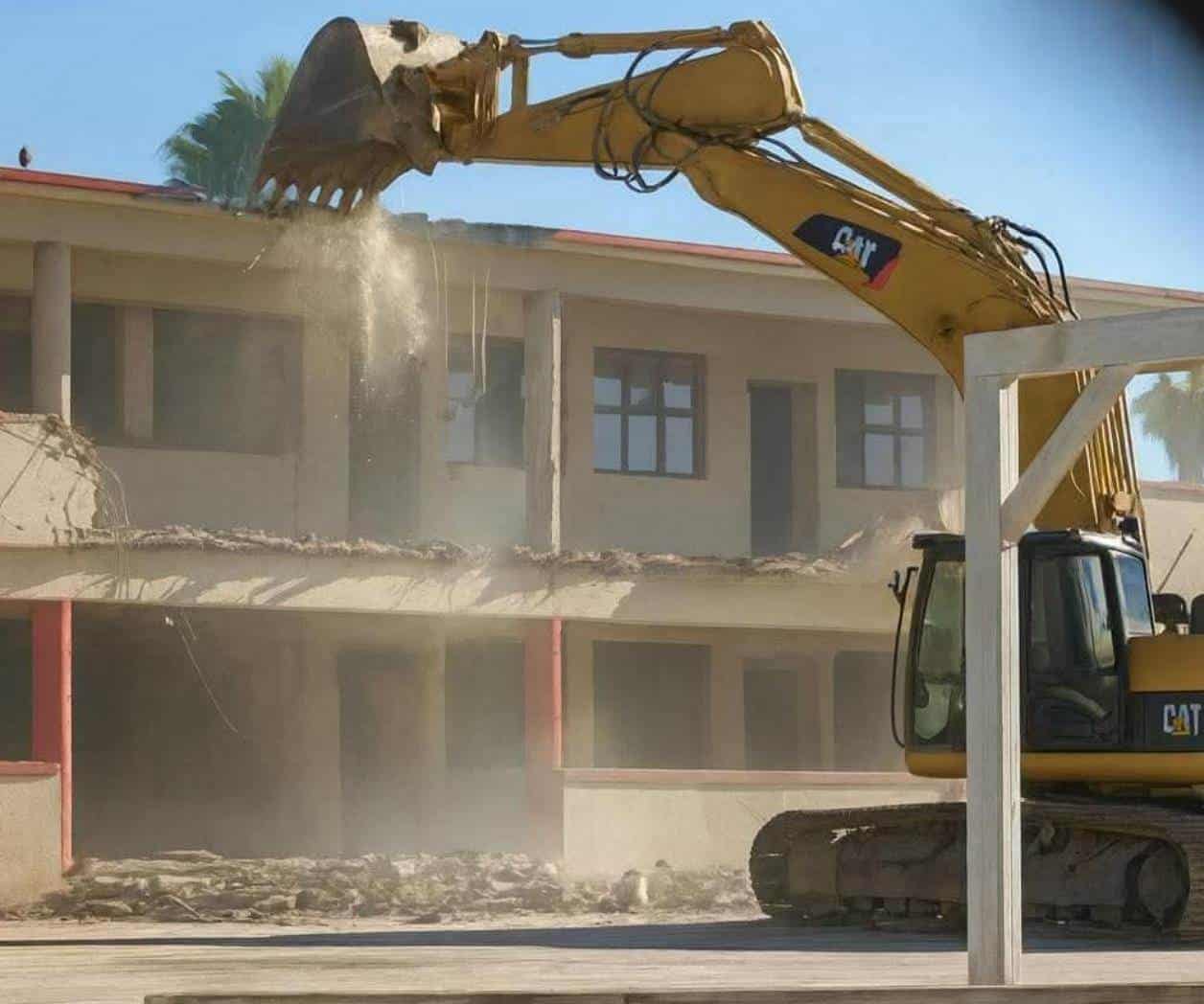 Inicia demolición de la escuela Fausto Topete en Huatabampo
