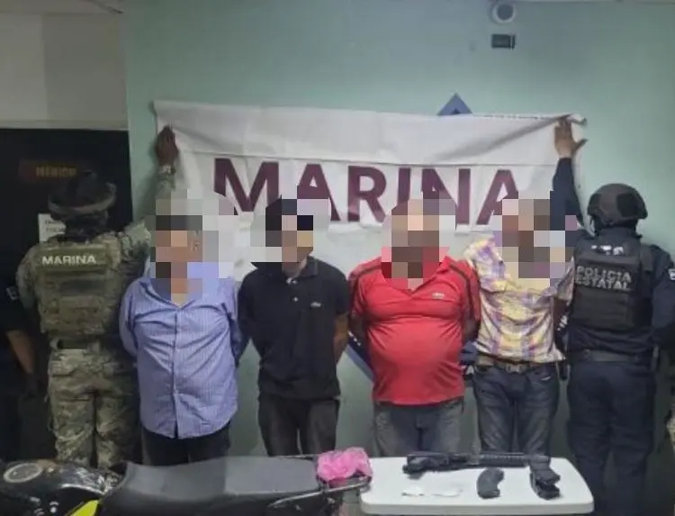 Identifican a detenidos tras balacera en Cócorit, traían "cuerno de chivo" y droga