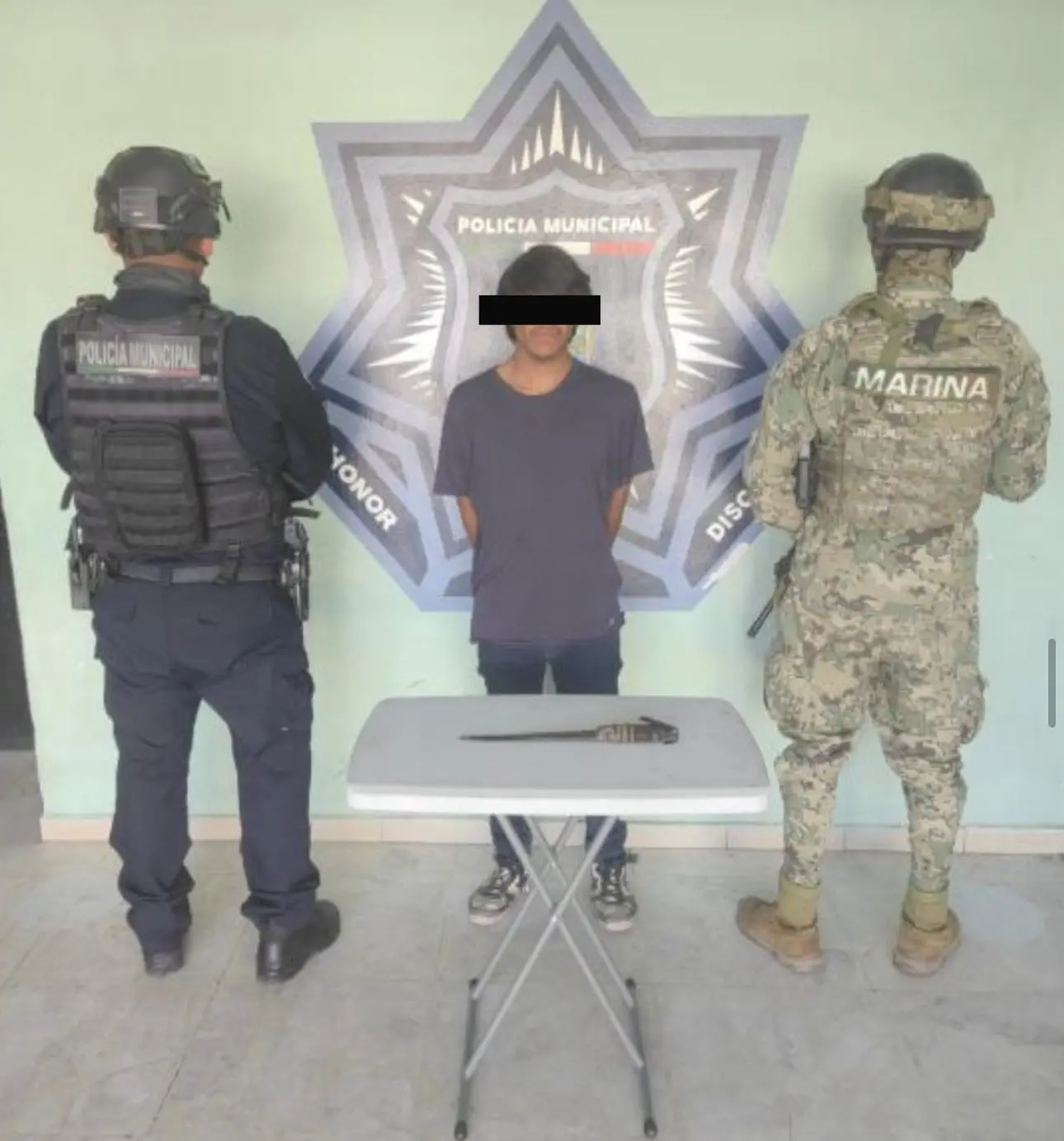 Detienen a sujeto con machete en Ciudad Obregón; podría estar implicado en ataque a joven mujer